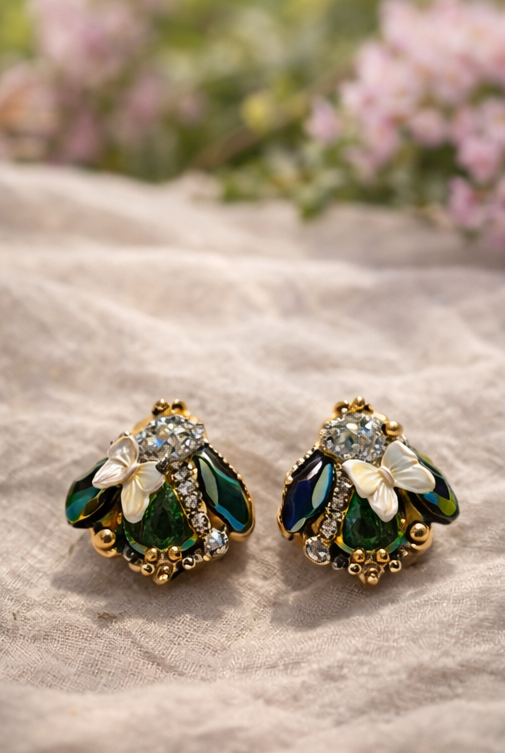 Crystal Flora Studs