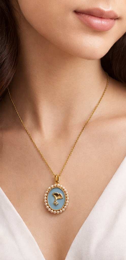 Blue Pearl Aura Pendant