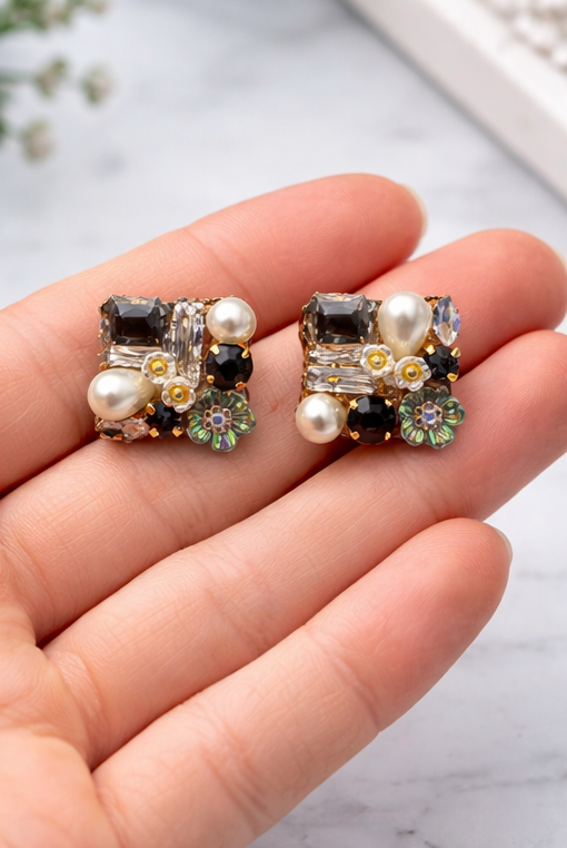 Bloom Crystal Studs