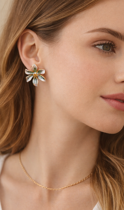 Ivory Bloom Studs