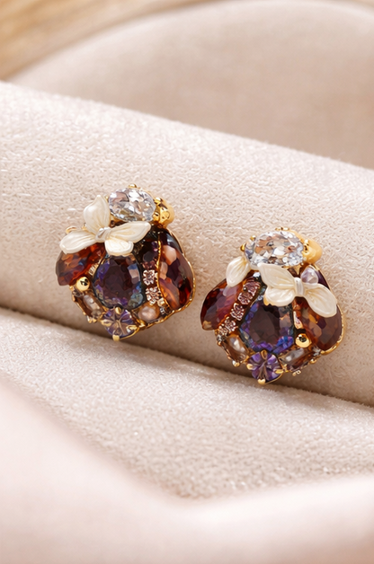 Crystal Flora Studs