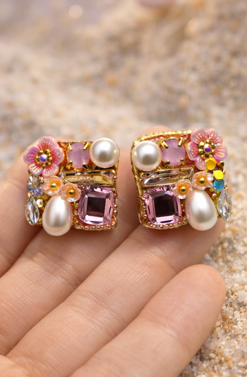 Bloom Crystal Studs