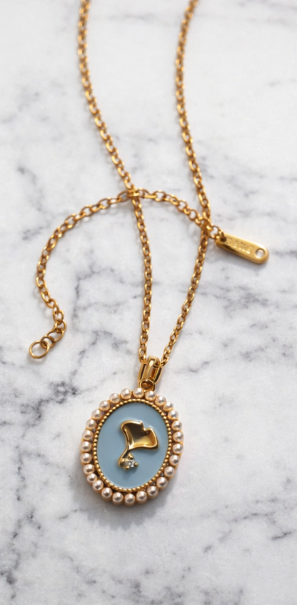 Blue Pearl Aura Pendant