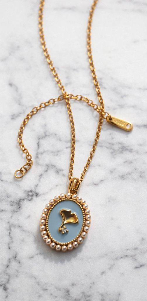 Blue Pearl Aura Pendant