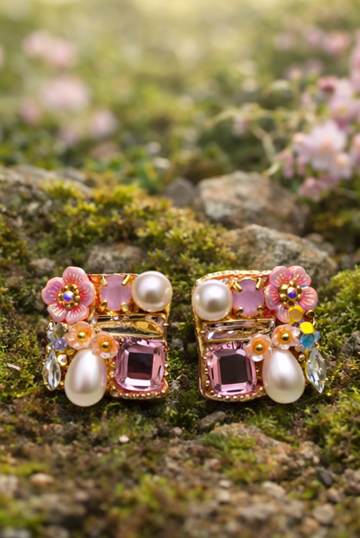 Bloom Crystal Studs