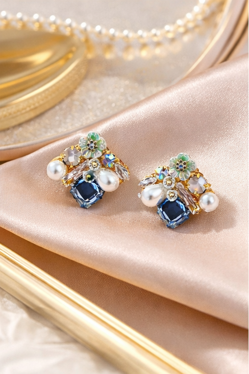 Bloom Crystal Studs