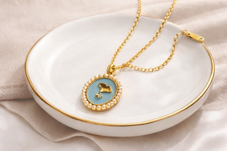 Blue Pearl Aura Pendant