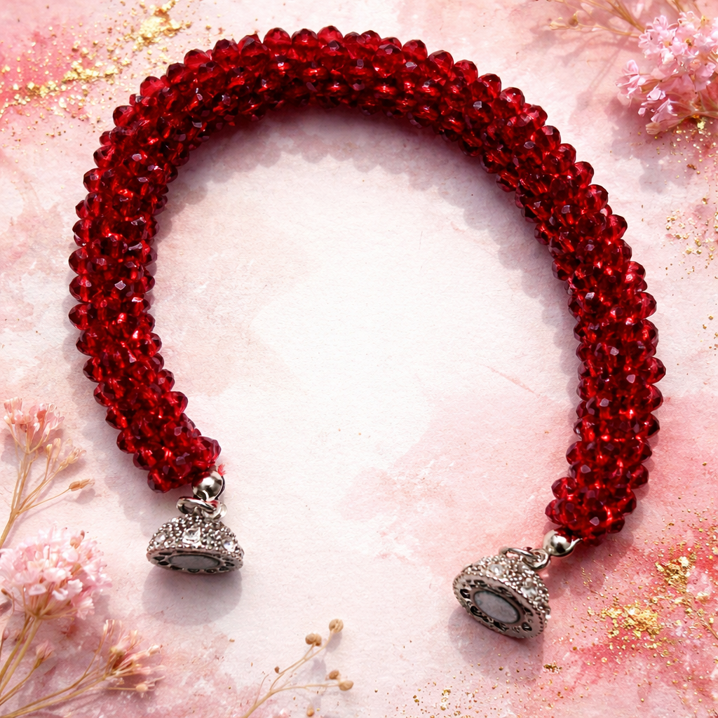 Ruby Red Statement Bracelet