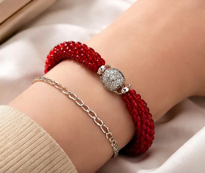 Ruby Red Statement Bracelet